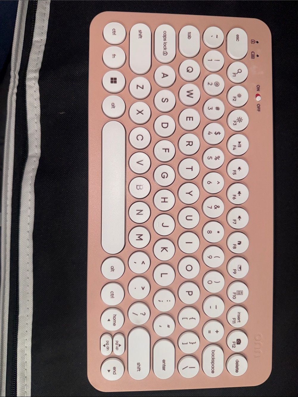 Silent pink wireless keyboard